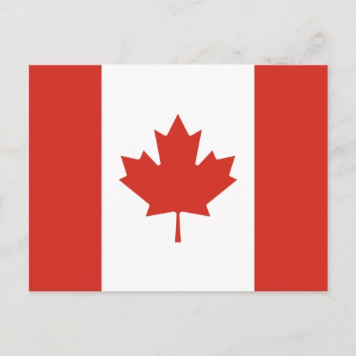 Patriotic Canadian Flag Postcard