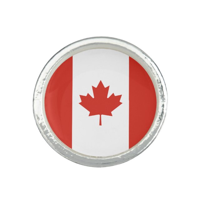 Patriotic Canadian Flag Ring (Front)