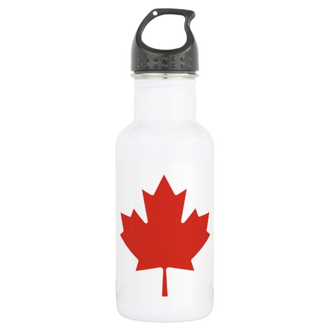 Patriotic Canadian Flag Stainless Steel Water Bottle (Front)