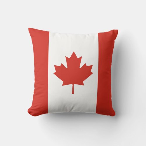 Patriotic Canadian Flag Throw Pillow