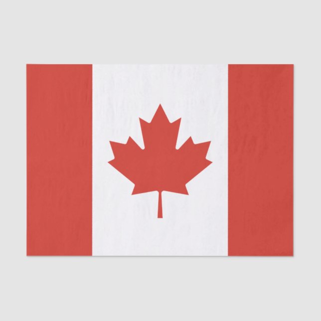 Patriotic Canadian Flag Tissue Paper (Front)