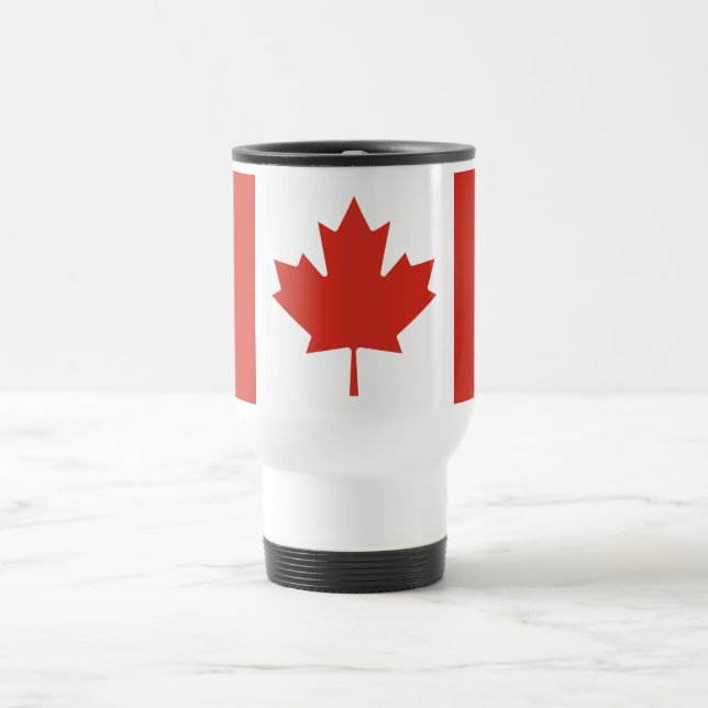 Patriotic Canadian Flag Travel Mug (Center)