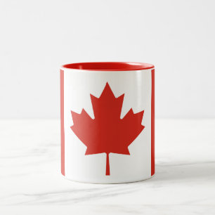 Patriotic Canadian Flag Two-Tone Coffee Mug