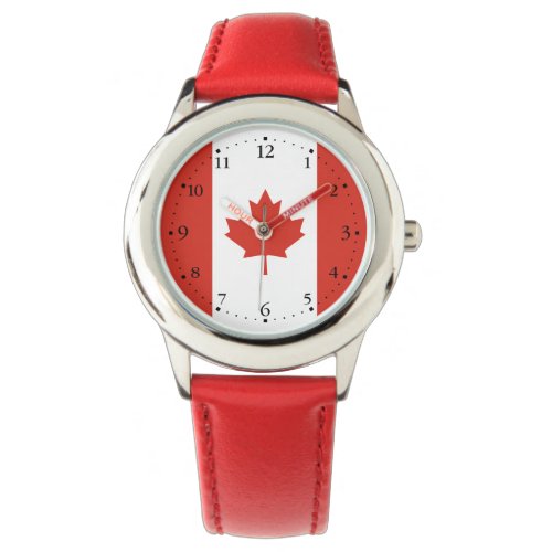 Patriotic Canadian Flag Watch