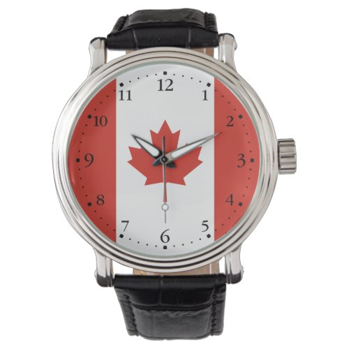 Patriotic Canadian Flag Watch