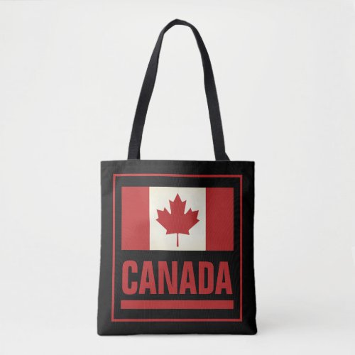 Patriotic Canadian maple leaf flag of Canada Tote Bag