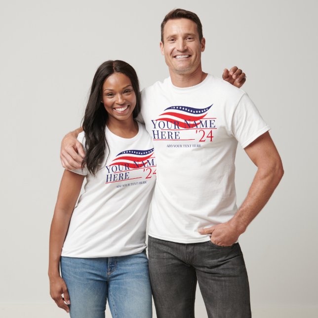 Patriotic Candidate Name US Flag 2026 Election T-Shirt (Unisex)