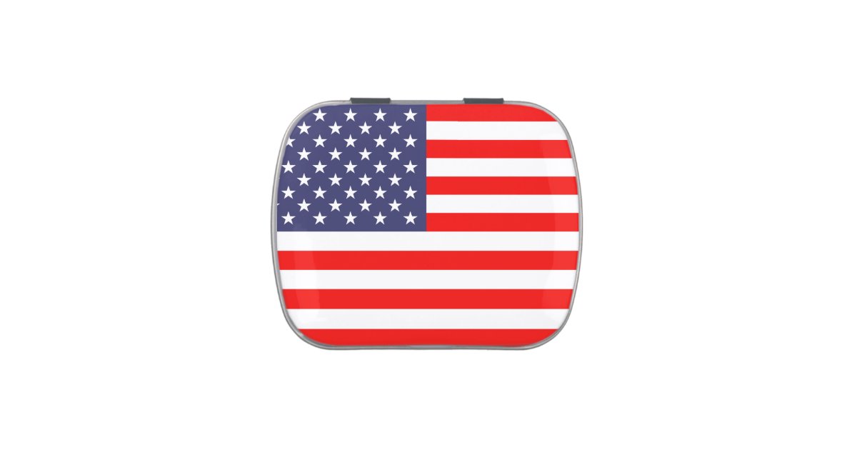 Patriotic candy tins with American flag | Zazzle