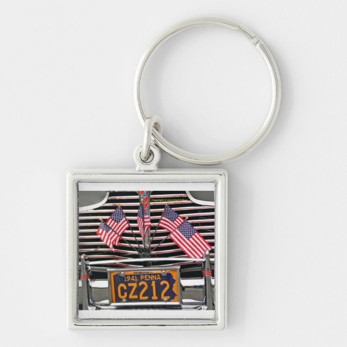 Patriotic car keychain