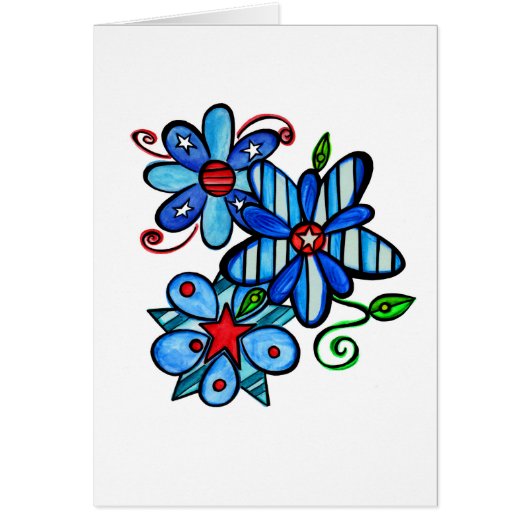 Patriotic Card - Blank Inside. SandiPants.com (Front)