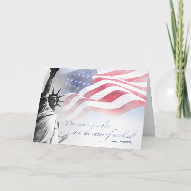 Patriotic Card Inspirational Famous American Quote (Front)