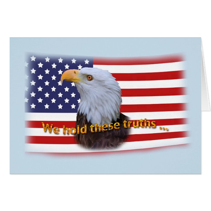 Patriotic Card with Eagle and US Flag