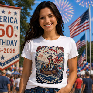 Patriotic Cat 250 Years America Anniversary  T-Shirt