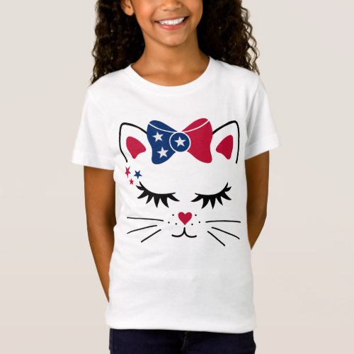 Patriotic Cat 4th of July T_Shirt
