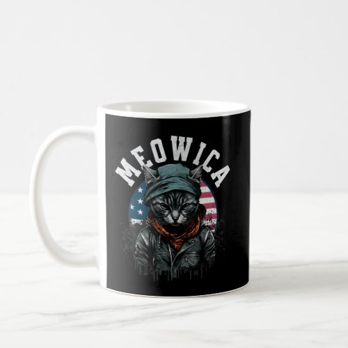 Patriotic Cat Meowica 4Th Of July Kitten Coffee Mug