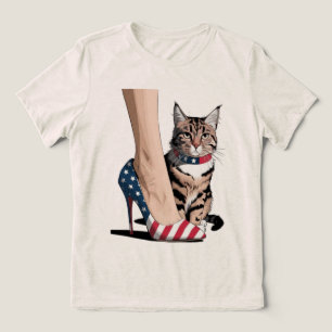Patriotic Cat Mom Tri-Blend Shirt