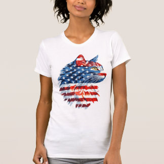 Patriotic Cat T-Shirt, American Flag, USA Pride T-Shirt