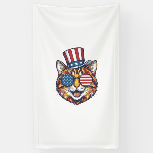 Patriotic Cat Vintage Engraving Shirt Design_1 Banner