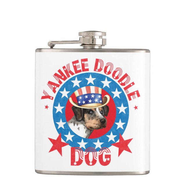 Patriotic Catahoula Flask (Front)