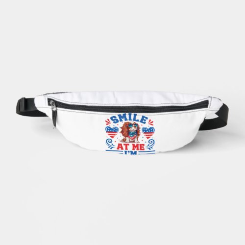 Patriotic Cavalier Dog for 4th Of July Fanny Pack