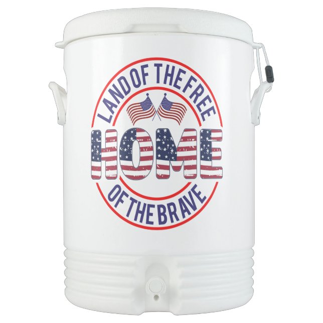 Patriotic Celebrate Igloo Beverage Cooler (Front)
