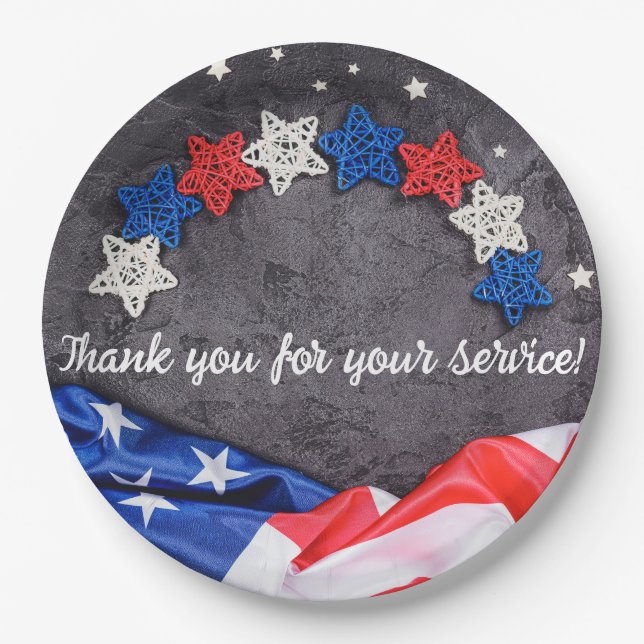 Patriotic Celebration Paper Plates (Front)