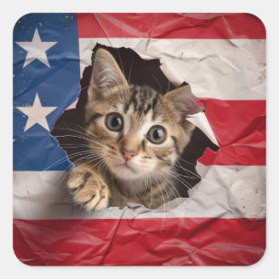 Patriotic Celebration Square Sticker