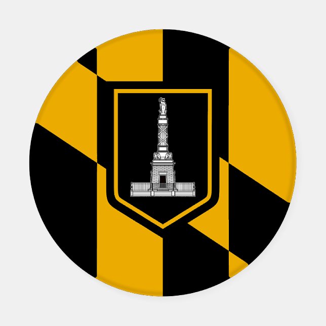 Patriotic ceramic coasters with Baltimore flag (Single)
