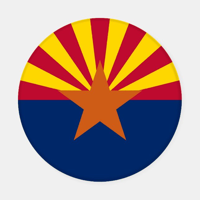Patriotic ceramic coasters with flag of Arizona (Single)