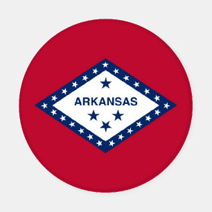 Patriotic ceramic coasters with flag of Arkansas
