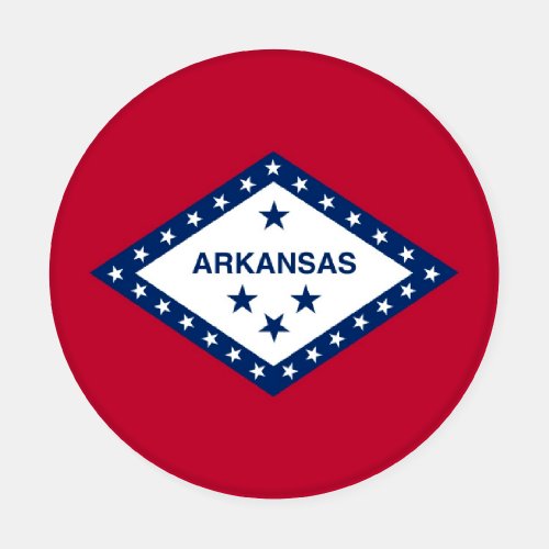 Patriotic ceramic coasters with flag of Arkansas