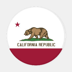 Patriotic ceramic coasters with flag of California
