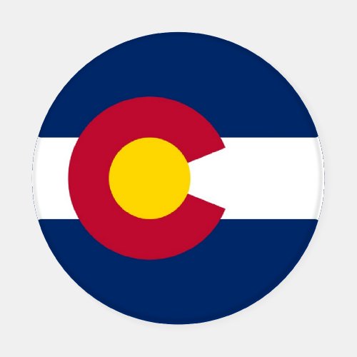 Patriotic ceramic coasters with flag of Colorado