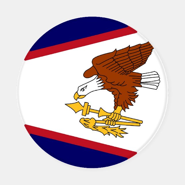 Patriotic ceramic coasters with flag of Samoa (Single)