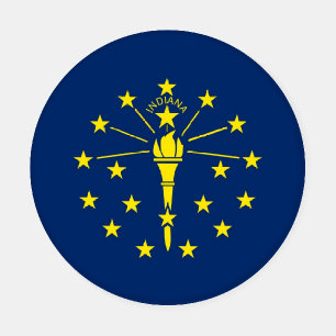 Patriotic ceramic coasters with Indiana flag