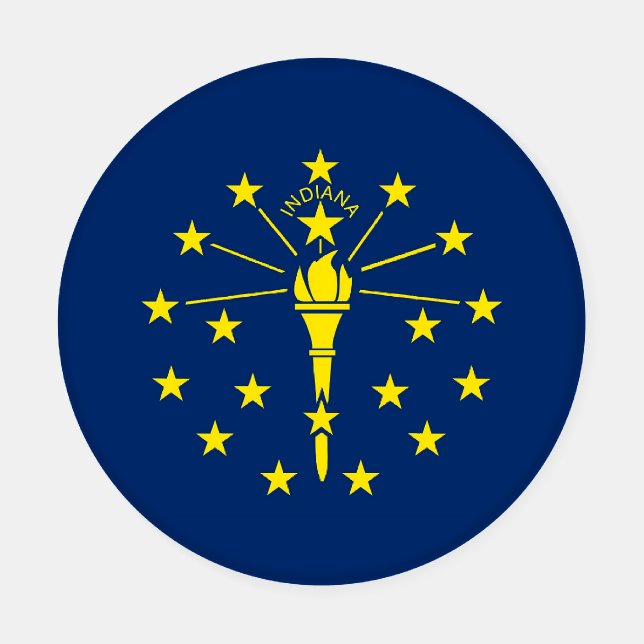 Patriotic ceramic coasters with Indiana flag (Single)