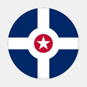 Patriotic ceramic coasters with Indianapolis flag