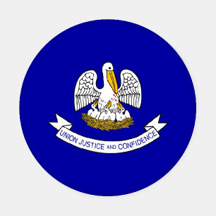 Patriotic ceramic coasters with Louisiana flag