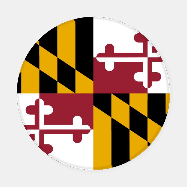 Patriotic ceramic coasters with Maryland flag (Single)