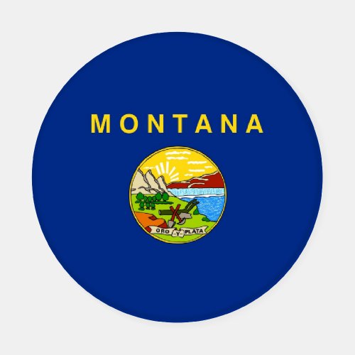 Patriotic ceramic coasters with Montana flag