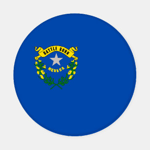 Patriotic ceramic coasters with Nevada flag