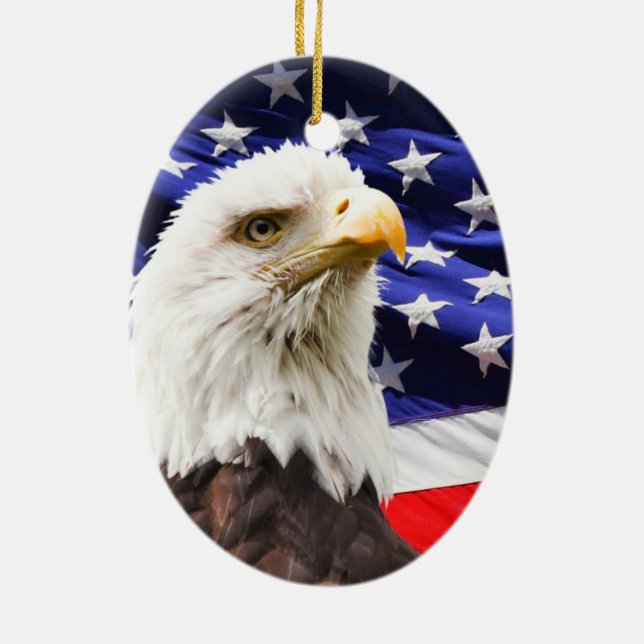Patriotic Ceramic Ornament (Back)