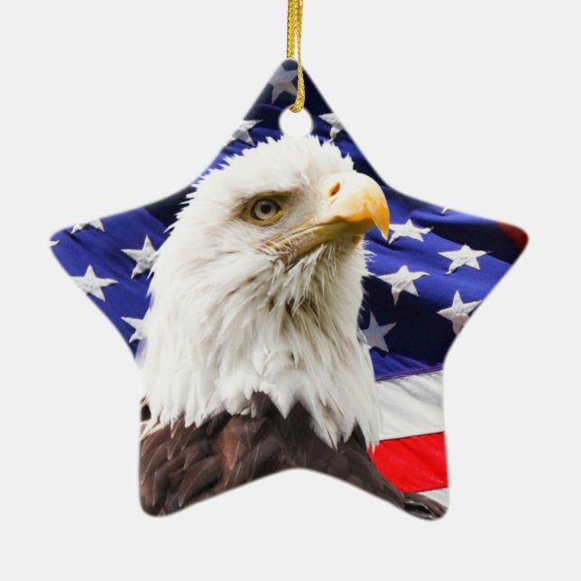 Patriotic Ceramic Ornament (Back)