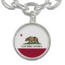 Patriotic charm bracelet with Flag of California