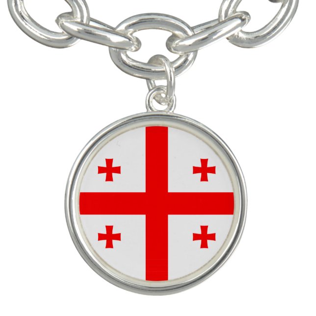 Patriotic charm bracelet with Flag of Georgia (Design)