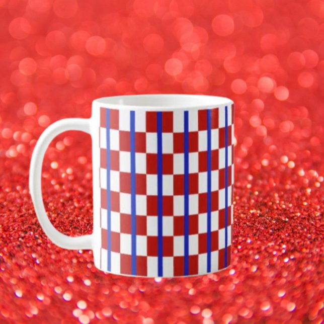 Patriotic Checker Stripe Classic Mug (Creator Uploaded)