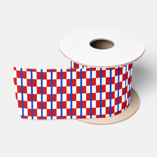 Patriotic Checker Stripe Ribbon
