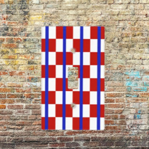 Patriotic Checkerboard Light Switch Cover