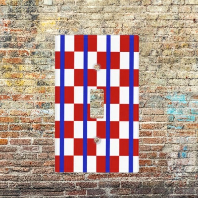 Patriotic Checkerboard Light Switch Cover (Creator Uploaded)
