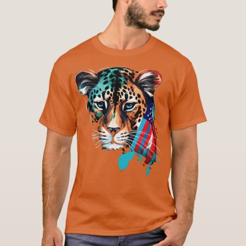 Patriotic Cheetah T_Shirt